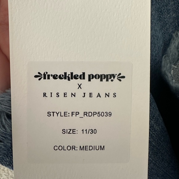 NWT Freckled Poppy x Risen Wide Leg Jeans size 11/30 - Picture 2 of 8